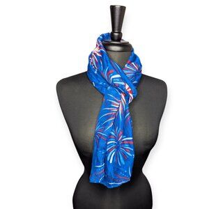 Greenbrier International Inc Patriotic Red White & Blue Fireworks Women's Scarf
